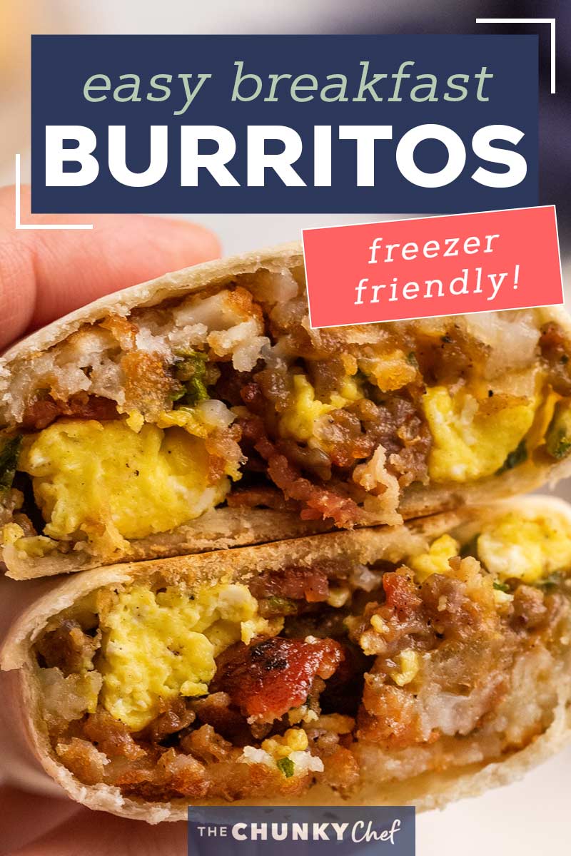 Easy Breakfast Burritos (freezer-friendly) - The Chunky Chef