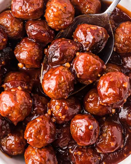 Honey Garlic Crockpot Meatballs