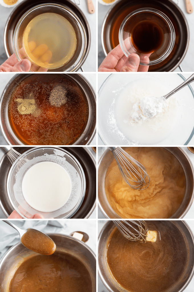 step by step photos for making homemade gravy