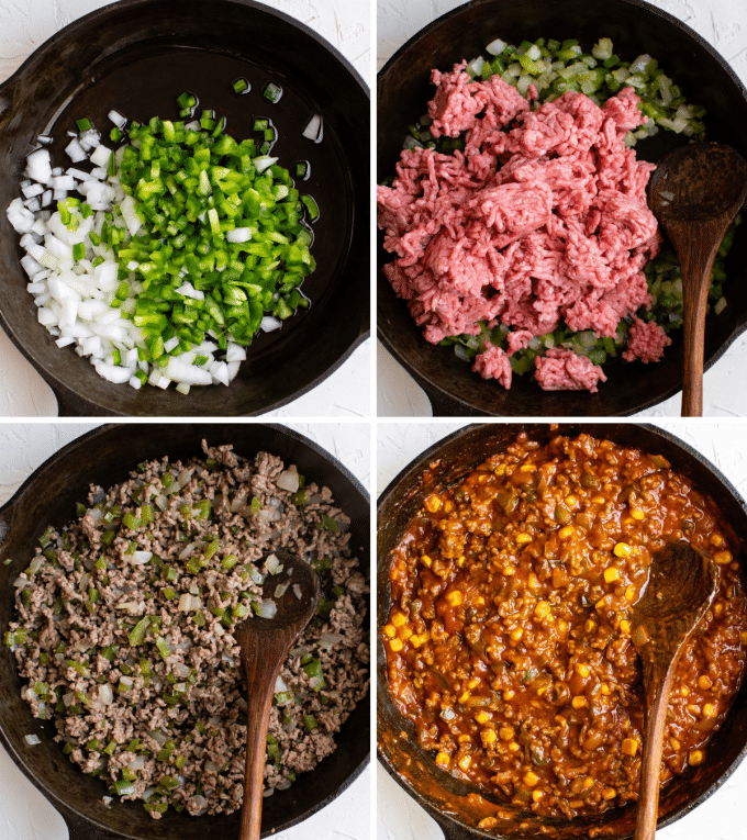 step by step how to make tex mex sloppy joes