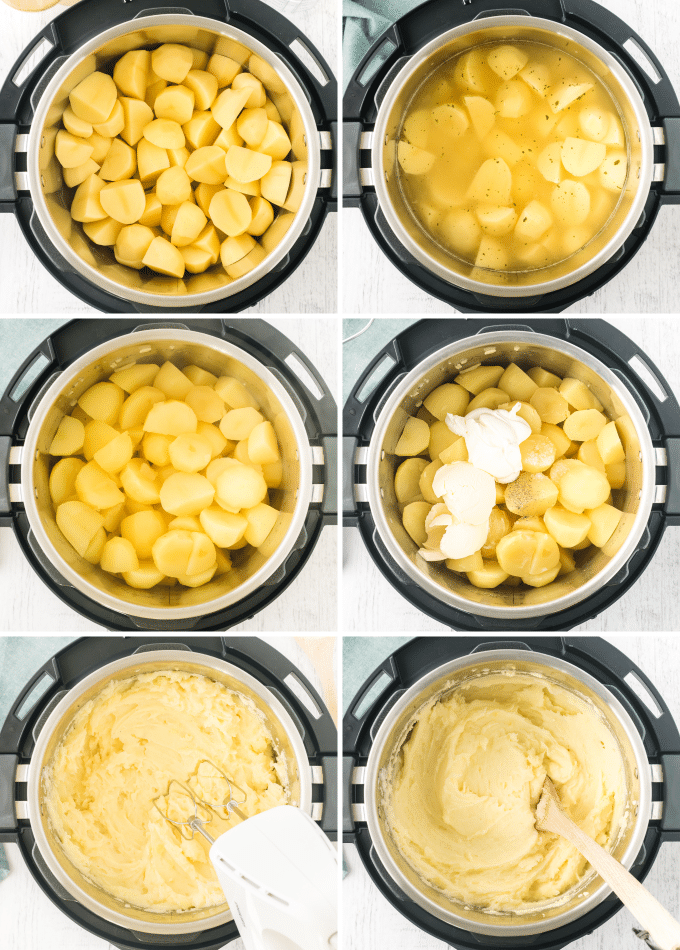 step by step photos of making homemade mashed potatoes