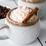 maple cinnamon latte with cinnamon stick