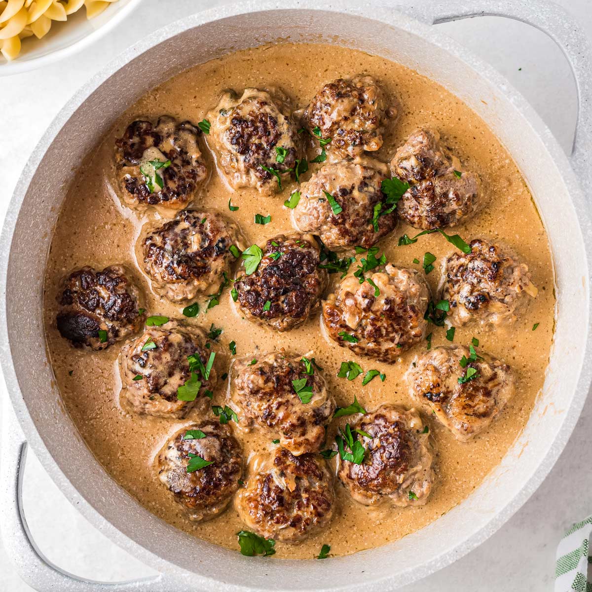 Swedish Meatballs (easy dinner idea) - The Chunky Chef