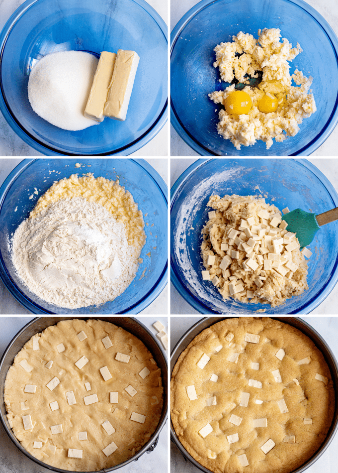 step by step how to make a cookie cake