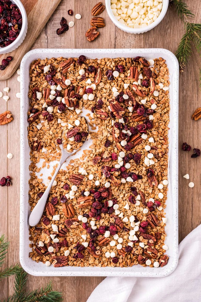 Maple Pecan Granola (easy homemade recipe) The Chunky Chef