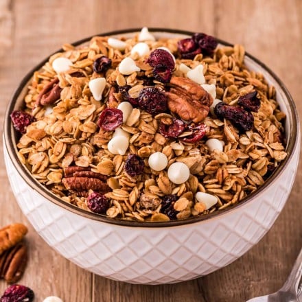 bowl of homemade granola