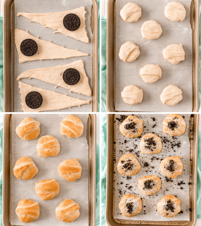 step by step how to make baked fried oreos