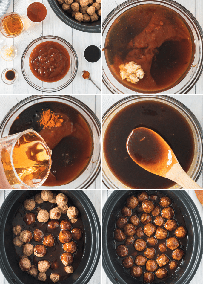 step by step how to make bourbon bbq meatballs