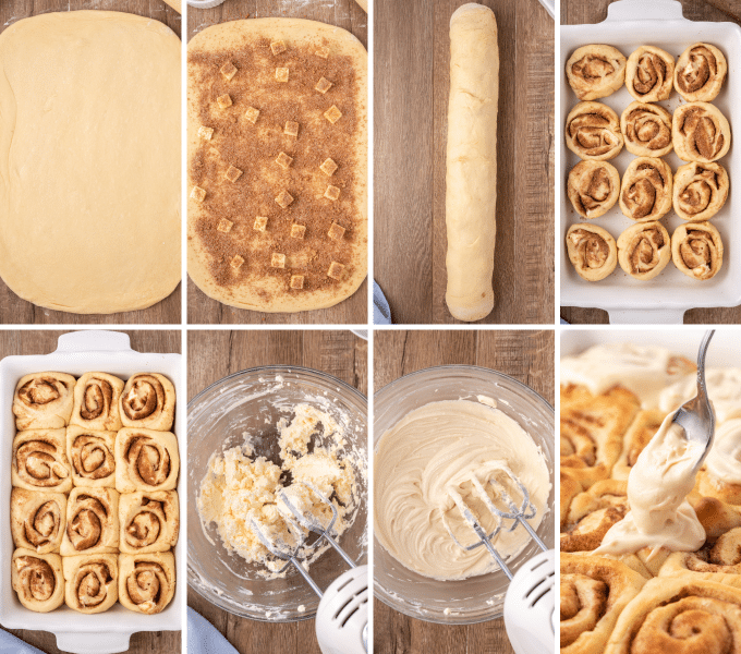 step by step how to make cinnamon rolls