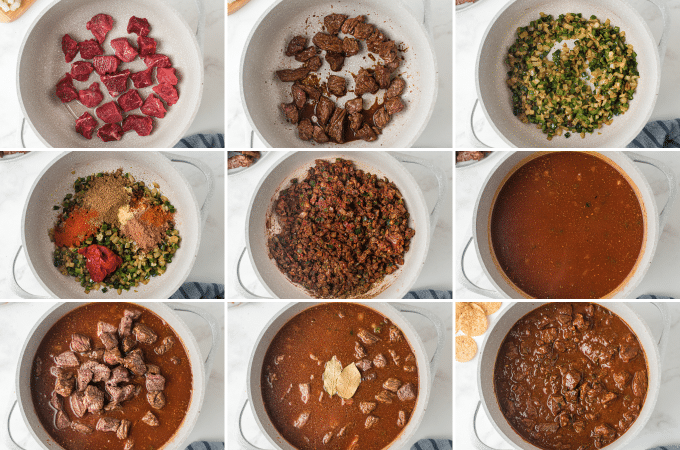 step by step how to make texas style chili