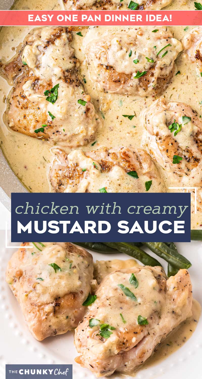 Chicken Thighs with Creamy Mustard Sauce The Chunky Chef