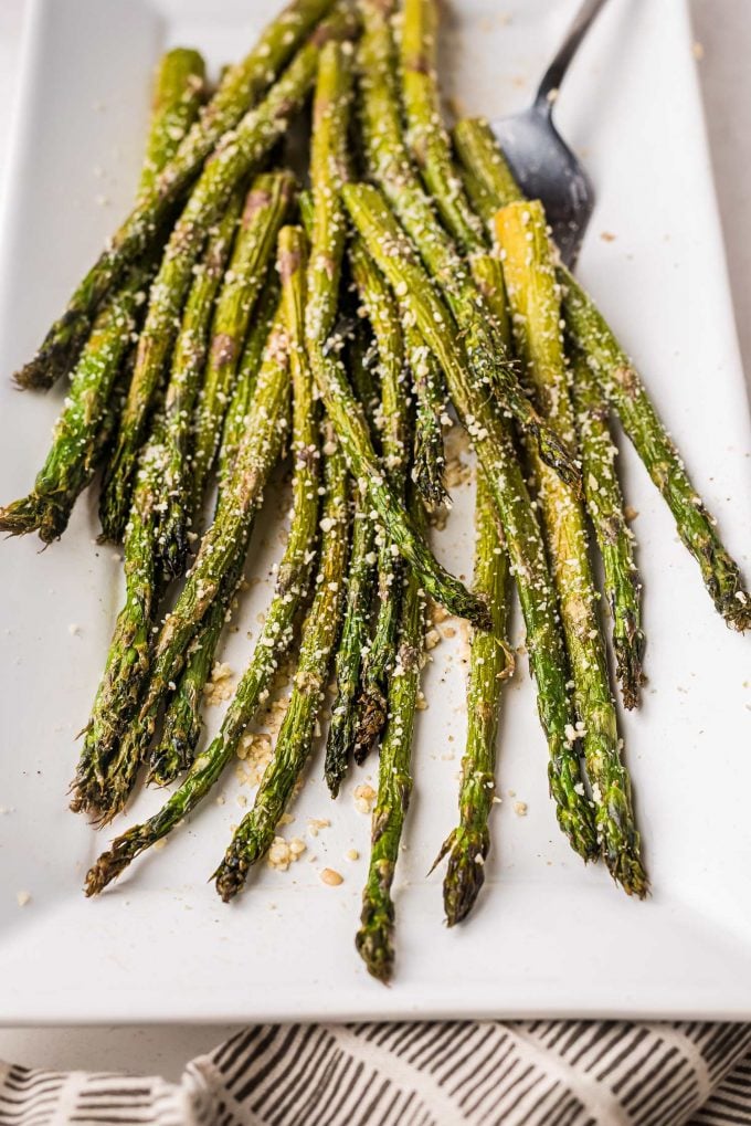 roasted asparagus with garlic and parmesan