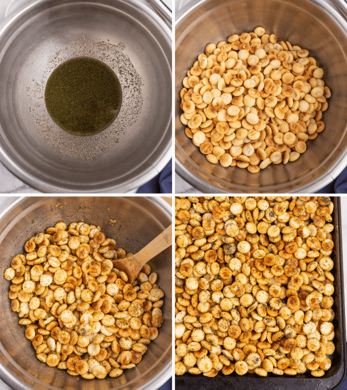 step by step how to make seasoned oyster crackers