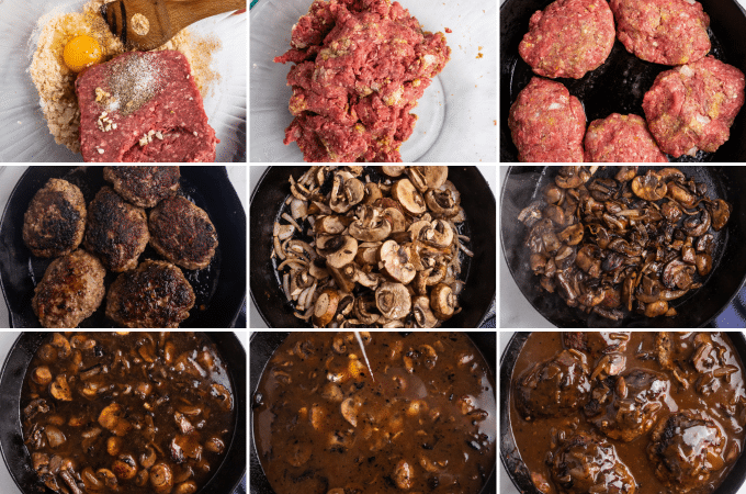 step by step how to make salisbury steak