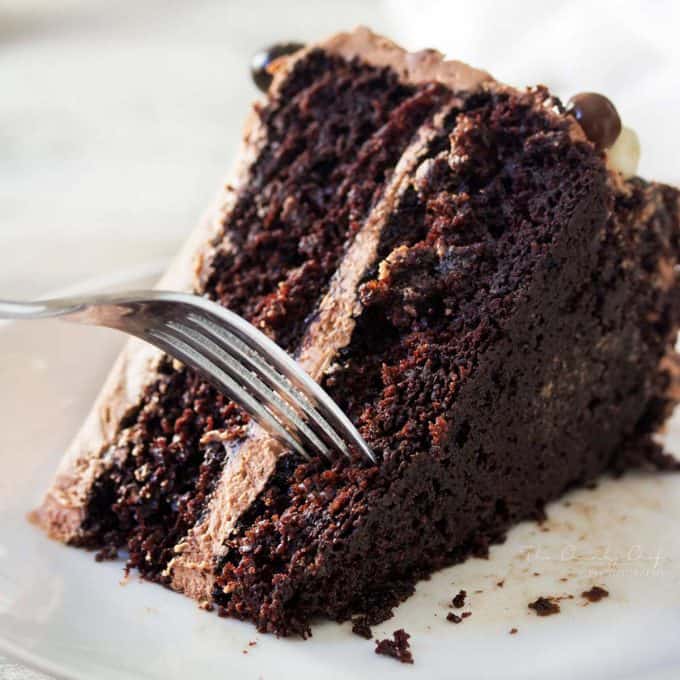 slice of chocolate cake