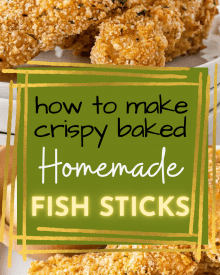 These Parmesan Baked Fish Sticks are so crispy on the outside and flaky on the inside. Made from real fish filets, this kid-approved and freezer-friendly recipe is so much better than any box from the frozen foods section! #fishsticks #bakedfish #crispyfish #homemaderecipe