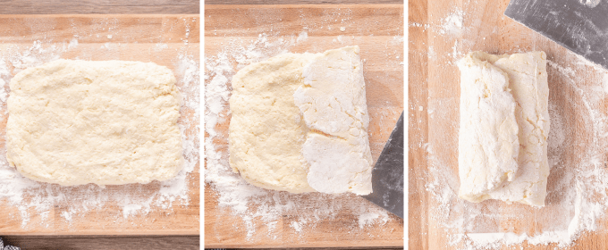 how to fold biscuit dough