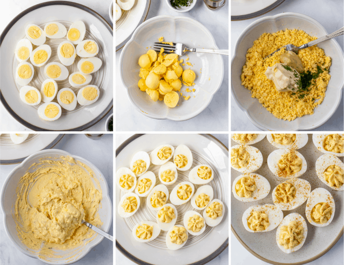 step by step how to make deviled eggs