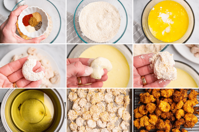 step by step how to make fried shrimp