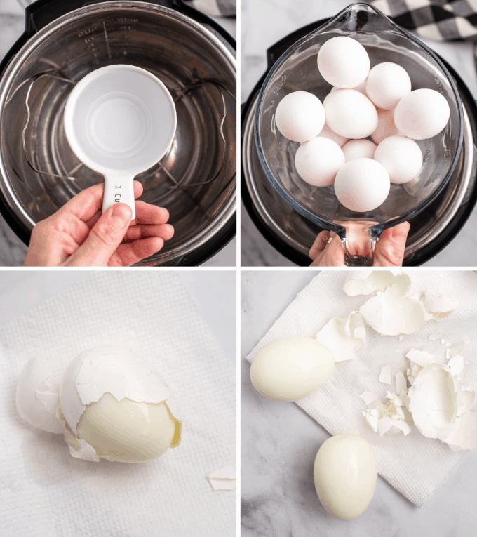 step by step how to make hard boiled eggs in the Instant Pot
