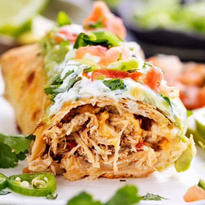 Oven-Fried Chicken Chimichangas Recipe