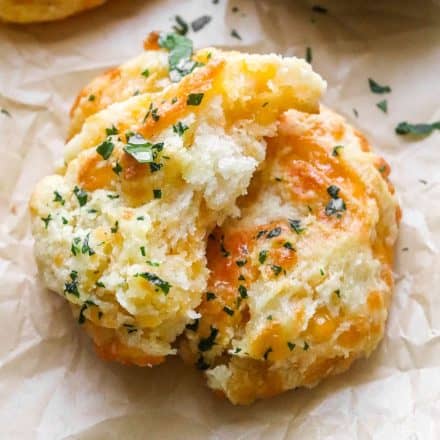 red lobster biscuit halves on parchment paper