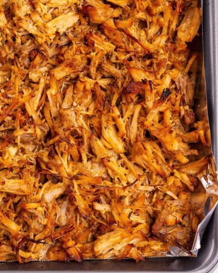 This recipe for Instant Pot Carnitas has perfectly seasoned and ultra tender pork with plenty of crispy bits for texture. So easy to make, and perfect for taco night, meal-prep, nachos and more! #carnitas #mexican #pork #pulledpork