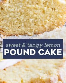 This moist and fluffy Lemon Pound Cake is so easy to make from scratch, and absolutely bursting with bright lemon flavors! The sweet lemon glaze really takes this cake over the top. If you're a fan of Starbucks Lemon Loaf, this lemon pound cake is for you! #poundcake #lemon #dessert #loaf #cake #fromscratch