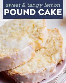 This moist and fluffy Lemon Pound Cake is so easy to make from scratch, and absolutely bursting with bright lemon flavors! The sweet lemon glaze really takes this cake over the top. If you're a fan of Starbucks Lemon Loaf, this lemon pound cake is for you! #poundcake #lemon #dessert #loaf #cake #fromscratch