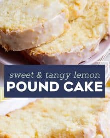 This moist and fluffy Lemon Pound Cake is so easy to make from scratch, and absolutely bursting with bright lemon flavors! The sweet lemon glaze really takes this cake over the top. If you're a fan of Starbucks Lemon Loaf, this lemon pound cake is for you! #poundcake #lemon #dessert #loaf #cake #fromscratch