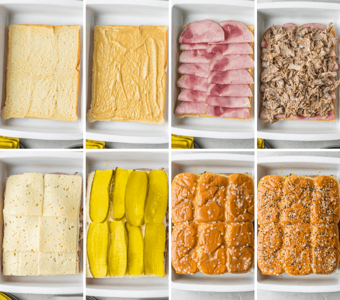 step by step how to make cuban sliders - image collage