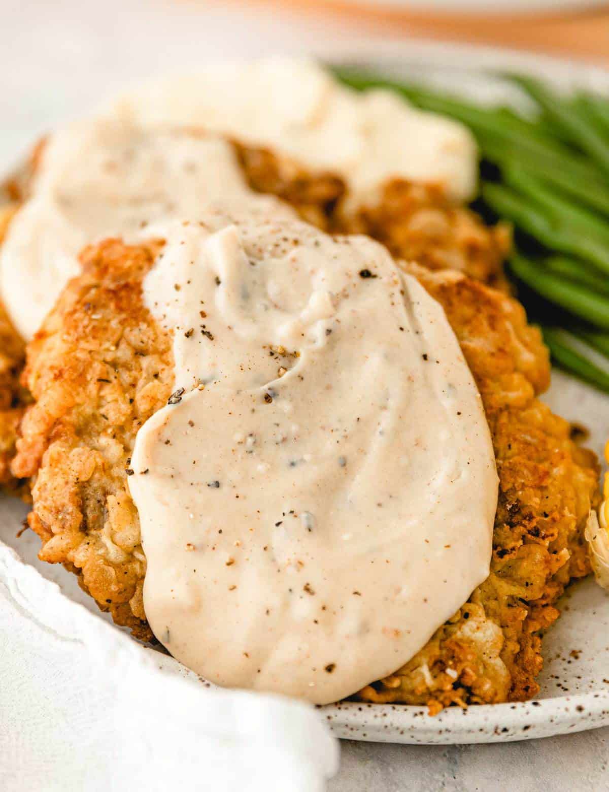 Low-Cal Chicken Fried Steak & Cream Gravy, Beef Loving Texans