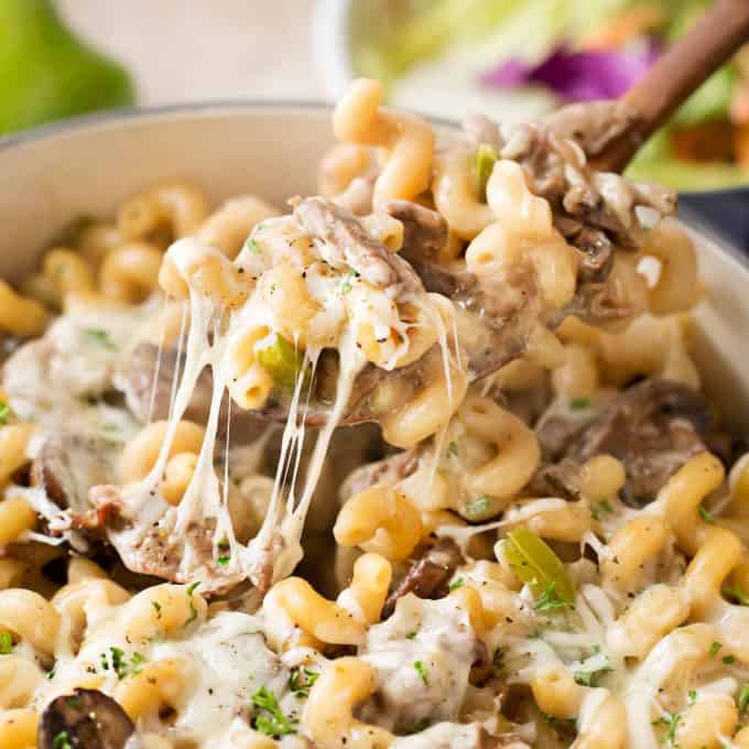 cheesesteak pasta