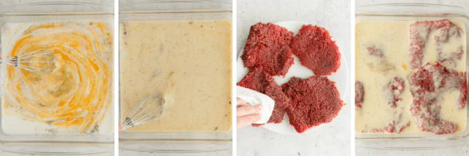 step by step how to marinate steak for chicken fried steak