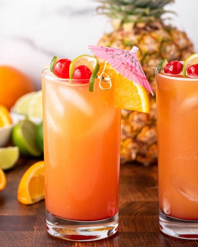 Pineapple Fruit Punch + Rum Punch Recipe!