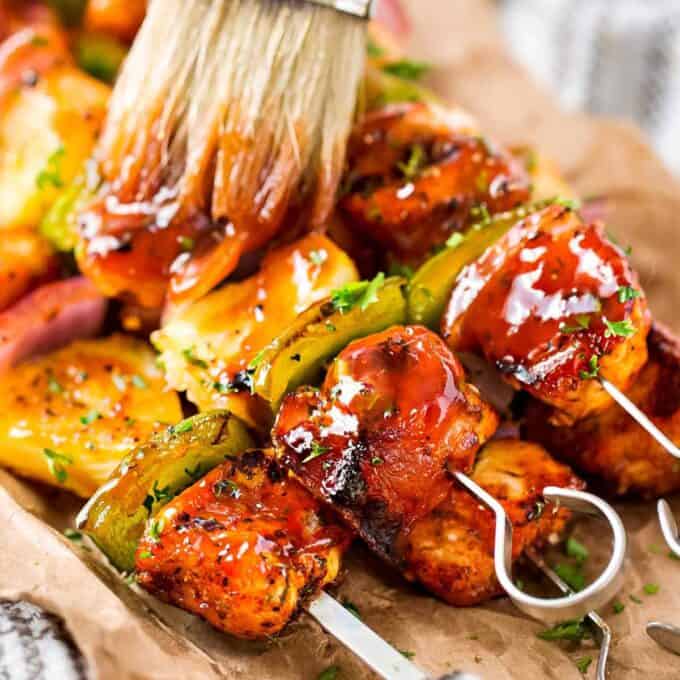 bbq chicken skewers