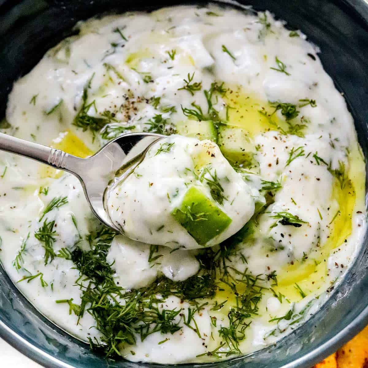 Homemade shop tzatziki sauce