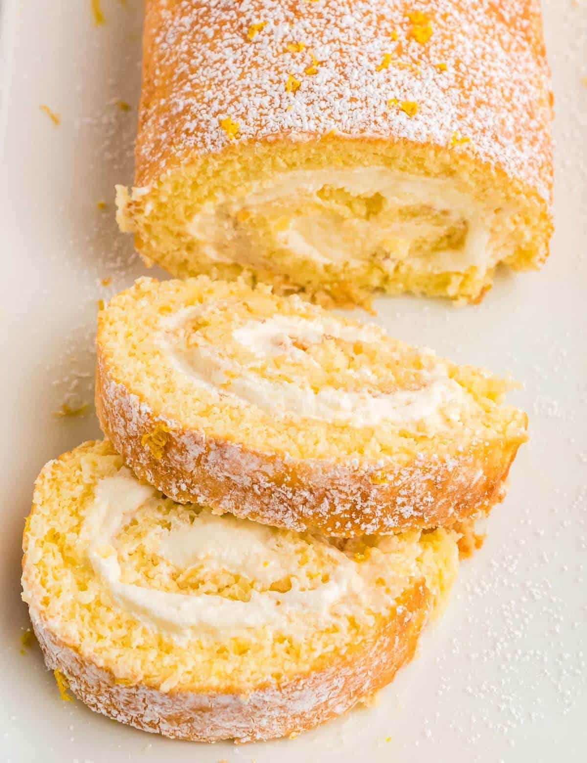 Lemon Cake Roll - The Chunky Chef