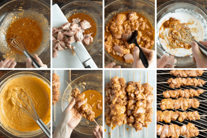 step by step how to make chicken satay