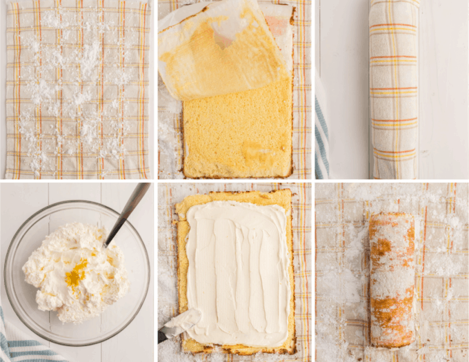 step by step how to make lemon cake roll