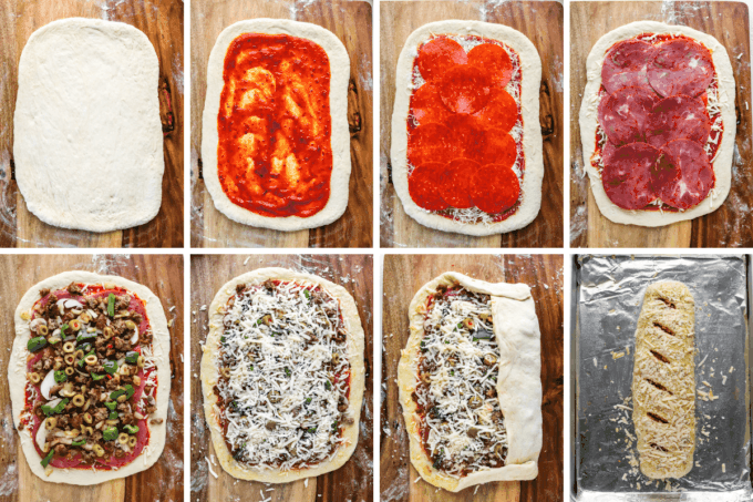 step by step how to make stromboli