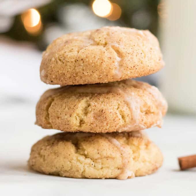 eggnog snickerdoodle cookies