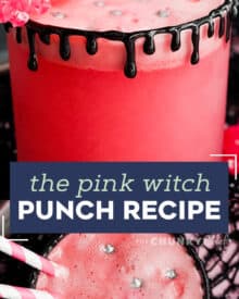 This sweet and fun drink is great for Halloween, Valentine's day and more! Easy to make, fun to drink, and can easily be turned into a cocktail if you wanted. #drink #halloween #pink