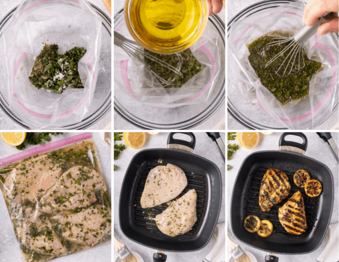 step by step how to make lemon herb grilled chicken