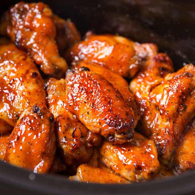 slow cooker honey buffalo wings