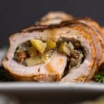 pork tenderloin stuffed with an apple filling