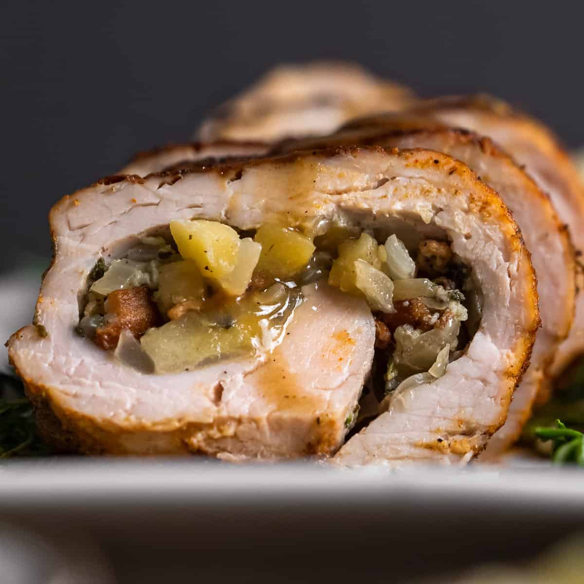 SugarBee® Apple Stuffed Pork Recipe - SugarBee® Apples