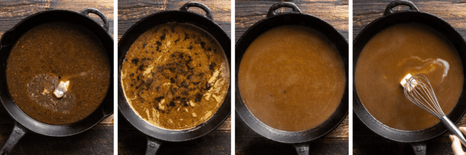 step by step how to make apple bourbon gravy