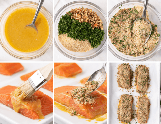 step by step how to make crusted dijon salmon