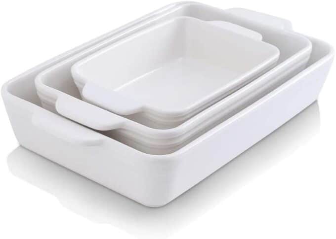 white baking dish